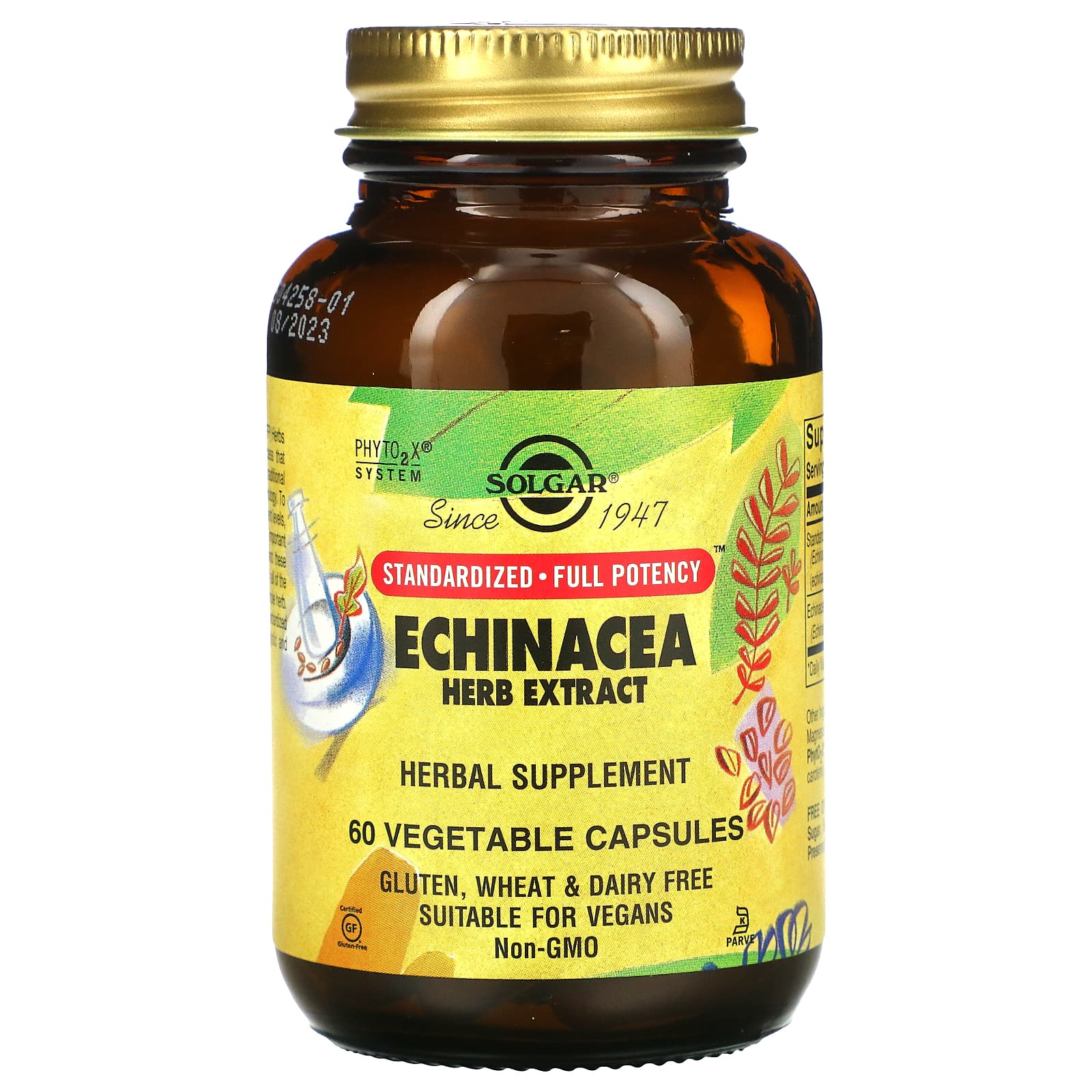 Solgar Echinacea Herb Extract, 60 Vegetable Capsules